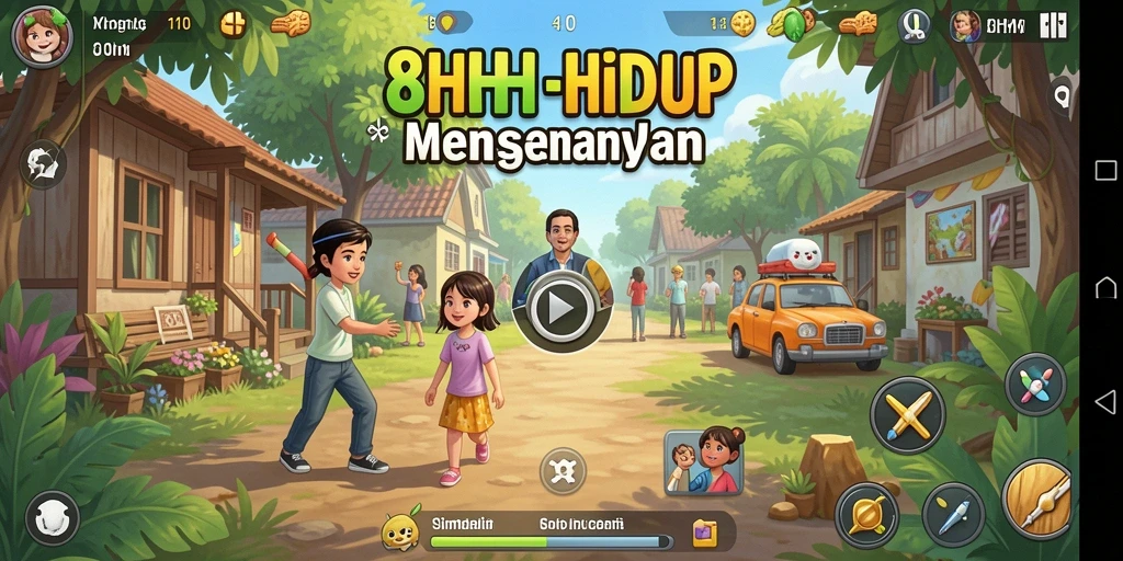 Tampilan gameplay 8HHH yang interaktif dan menarik.
