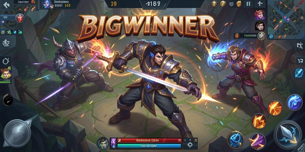 Tampilan gameplay seru dengan strategi tim di BIGWINNER.