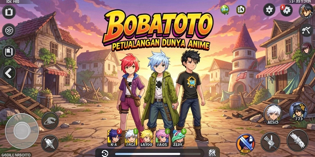 Tampilan gameplay seru BOBATOTO dengan karakter anime favorit.