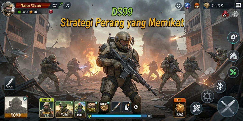 Screenshot gameplay menunjukkan strategi yang mendebarkan dalam pertempuran.