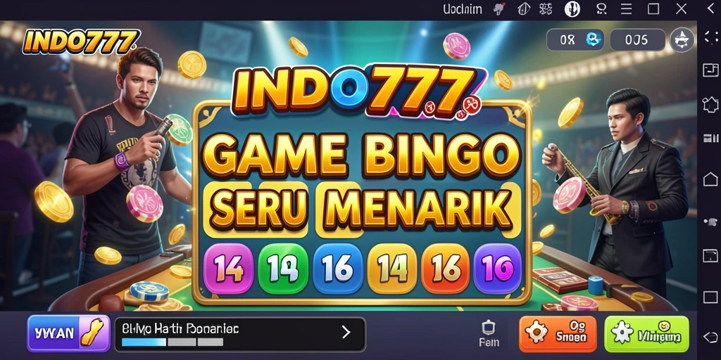 Screenshot gameplay INDO777 menampilkan suasana permainan Bingo yang seru.