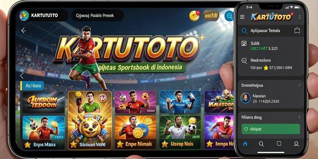 Tampilan aplikasi KARTUTOTO dengan fitur sportsbook yang menarik.