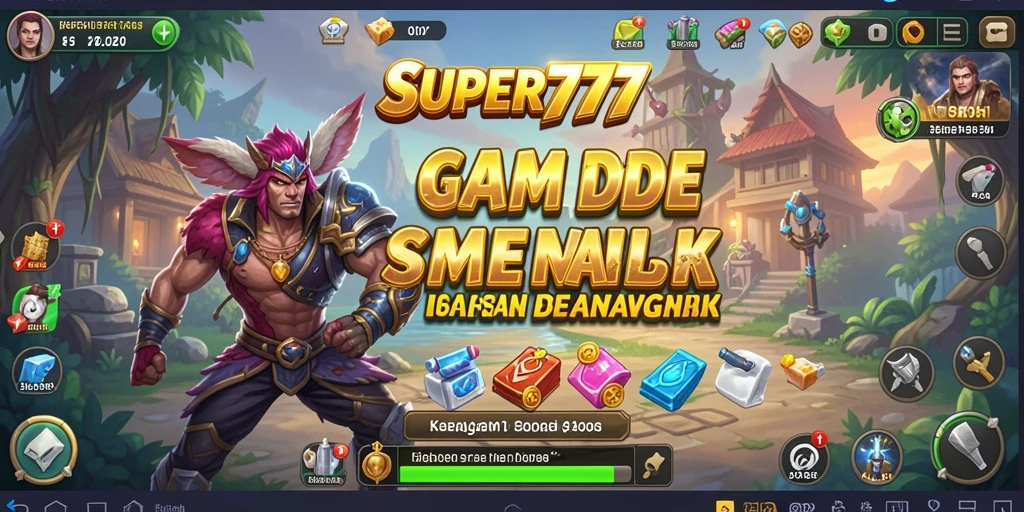 Tampilan screenshot SUPER777 menunjukkan gameplay yang seru dan interaktif.