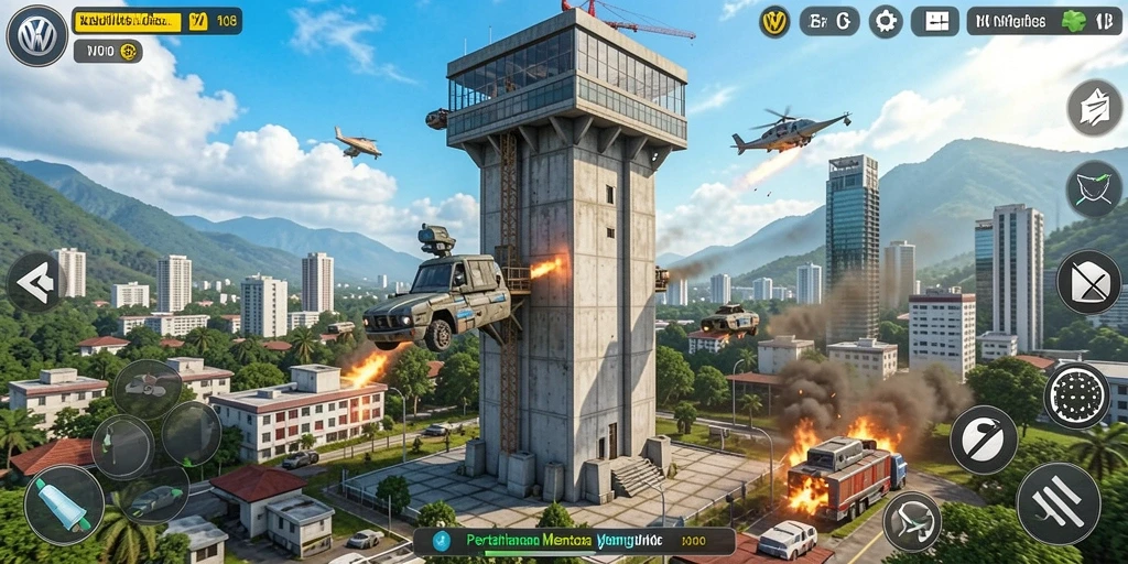 Gameplay Tower Defense VW108 menampilkan aksi seru dan strategi cerdas.